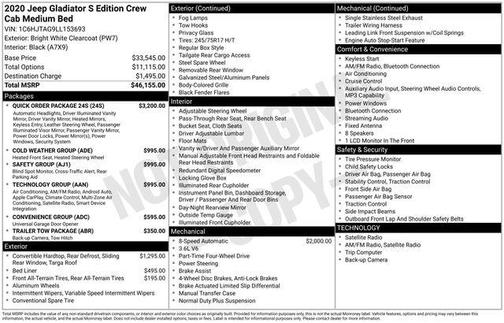 2020 Jeep Gladiator Sport S