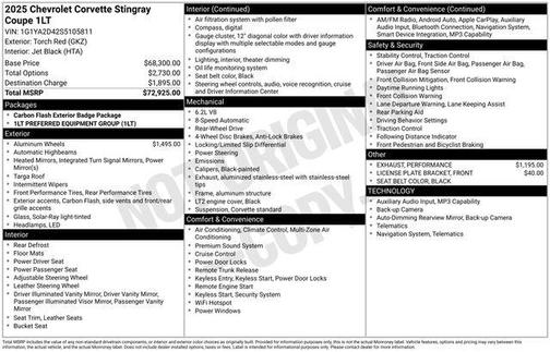 2025 Chevrolet Corvette Stingray w/1LT