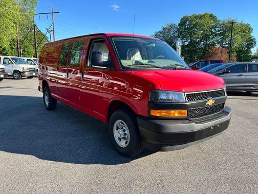 Red Hot 2026 Chevrolet Express 3500 3500 Extended Wheelbase, WT, RWD