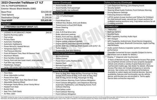 Mosaic Black Metallic 2023 Chevrolet Trailblazer LT