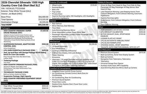 2026 Chevrolet Silverado 1500 High Country