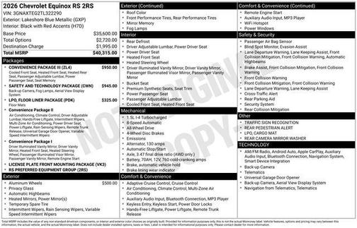 2026 Chevrolet Equinox RS AWD