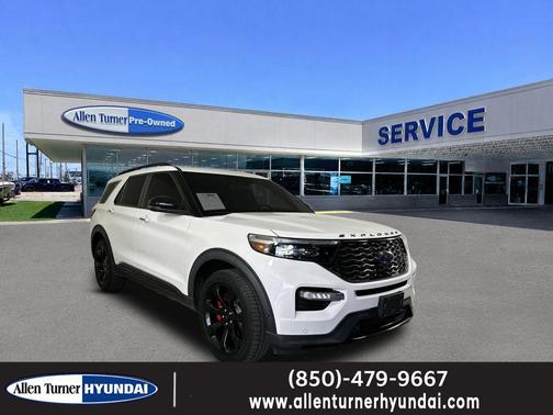 Star White Metallic Tri-Coat 2021 Ford Explorer ST