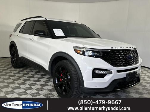 Star White Metallic Tri-Coat 2021 Ford Explorer ST