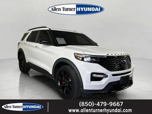 Star White Metallic Tri-Coat 2021 Ford Explorer ST