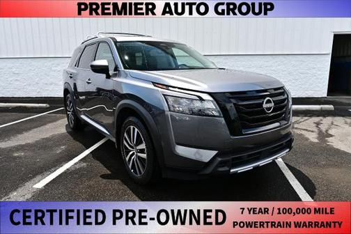 Gun Metallic 2025 Nissan Pathfinder Platinum