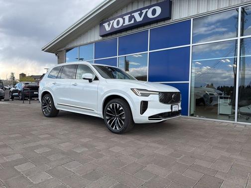 Crystal White Pearl 2026 Volvo XC90 Plug-In Hybrid Ultra, T8 AWD, Electric/Gasoline, Bright, 7 Seats
