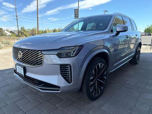 Aurora Silver 2026 Volvo XC90 Plug-In Hybrid Ultra, T8 AWD, Electric/Gasoline, Bright, 6 Seats