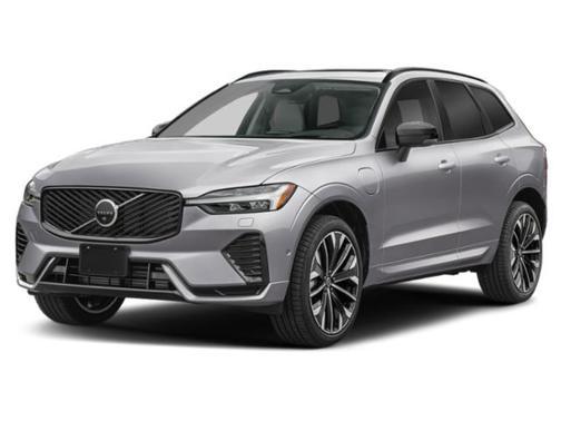 Aurora Silver 2026 Volvo XC60 Plug-In Hybrid Plus, T8 AWD Electric/Gasoline, Dark