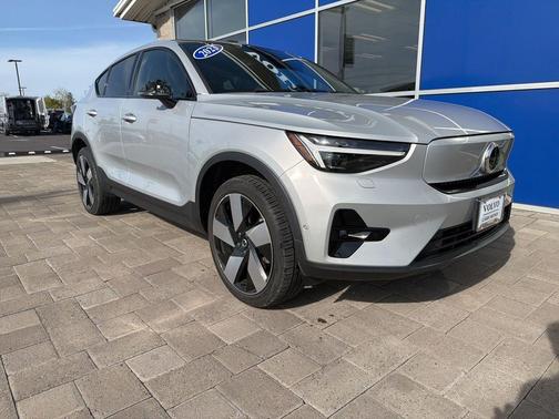 Silver Dawn Metallic 2023 Volvo C40 Recharge Pure Electric Twin Ultimate