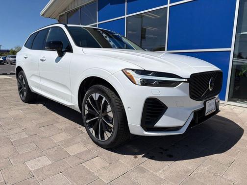 Crystal White Metallic 2026 Volvo XC60 Plug-In Hybrid Plus, T8 AWD Electric/Gasoline, Dark