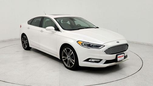 White Platinum Clearcoat Metallic 2017 Ford Fusion Titanium