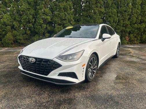 White 2021 Hyundai SONATA Limited