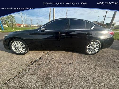 Black 2021 INFINITI Q50 3.0t LUXE