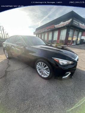 Black 2021 INFINITI Q50 3.0t LUXE