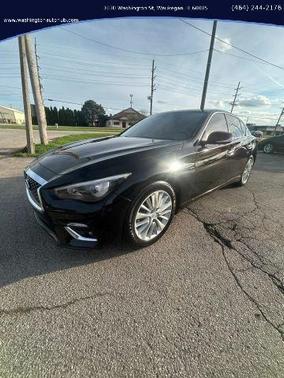 Black 2021 INFINITI Q50 3.0t LUXE