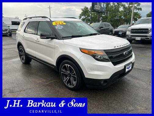 White Platinum Metallic Tri-Coat 2015 Ford Explorer Sport