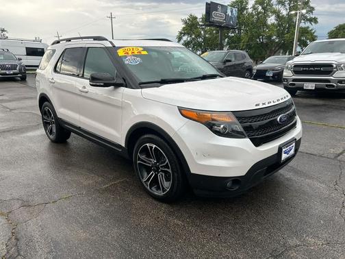 White Platinum Metallic Tri-Coat 2015 Ford Explorer Sport