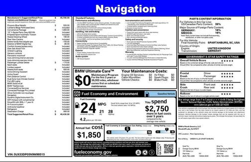 Phytonic Blue Metallic 2022 BMW X3 xDrive30i