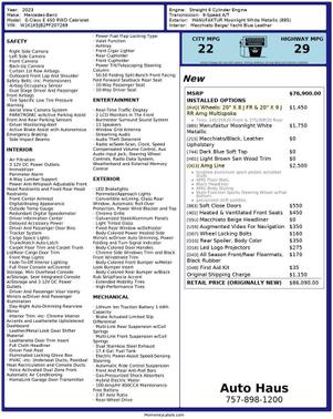 2023 Mercedes-Benz E-Class E 450