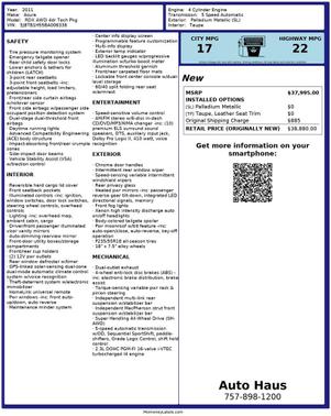 2011 Acura RDX Technology Package