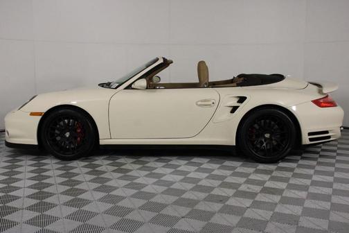 Cream White 2009 Porsche 911 Turbo Cabriolet