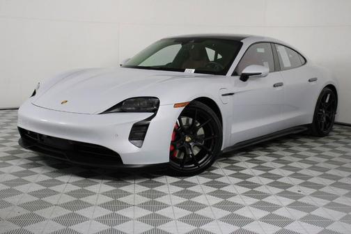Ice Grey Metallic 2024 Porsche Taycan GTS