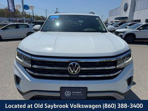 Pure White 2023 Volkswagen Atlas 3.6L SE w/Technology
