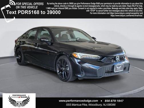 Black 2025 Honda Civic Sport