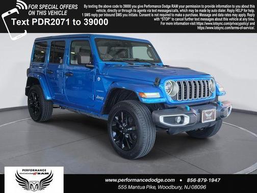 Hydro Blue Pearl 2024 Jeep Wrangler 4xe Sahara
