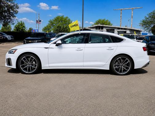Glacier White Metallic 2023 Audi A5 Sportback 45 S Line Premium Plus