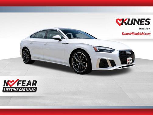 Glacier White Metallic 2023 Audi A5 Sportback 45 S Line Premium Plus