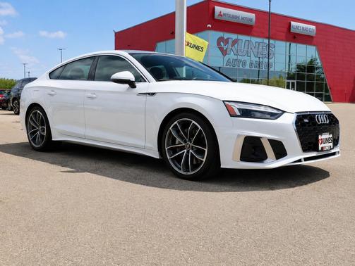 Glacier White Metallic 2023 Audi A5 Sportback 45 S Line Premium Plus