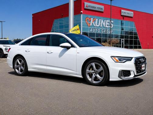 Glacier White Metallic 2024 Audi A6 55 Premium Plus