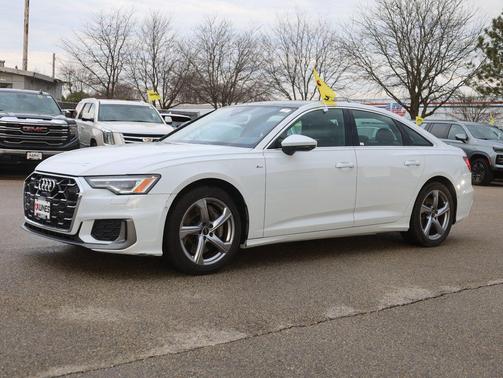 Glacier White Metallic 2024 Audi A6 55 Premium Plus