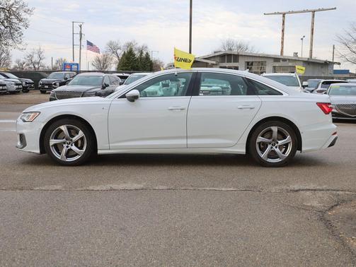 Glacier White Metallic 2024 Audi A6 55 Premium Plus