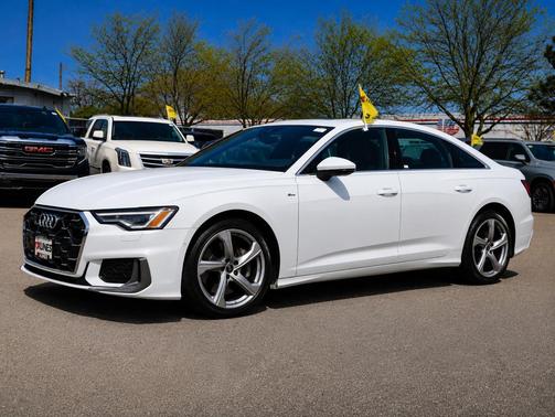 Glacier White Metallic 2024 Audi A6 55 Premium Plus