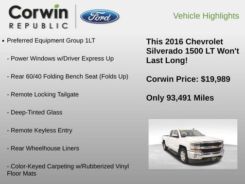 2016 Chevrolet Silverado 1500 1LT