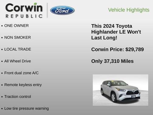 2024 Toyota Highlander LE