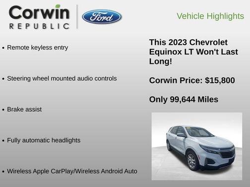 Summit White 2023 Chevrolet Equinox 1LT