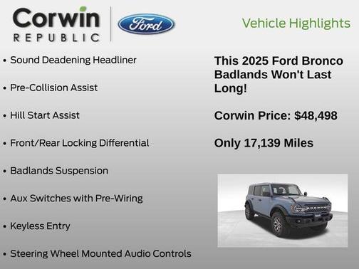 AZURE GRAY MET TRI-COAT 2025 Ford Bronco Badlands