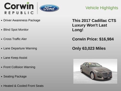 2017 Cadillac CTS 2.0L Turbo Luxury