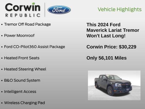 SHADOW BLACK 2024 Ford Maverick Lariat