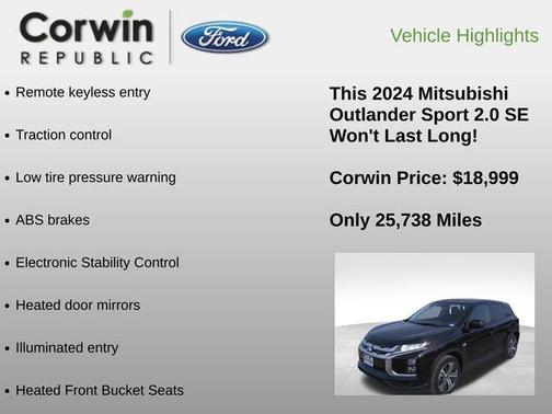2024 Mitsubishi Outlander Sport SE