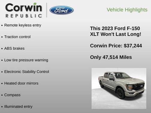 ICONIC SILVER METALLIC 2023 Ford F-150 XLT