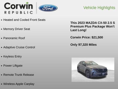 Machine Gray Metallic 2023 Mazda CX-50 2.5 S Premium Plus Package
