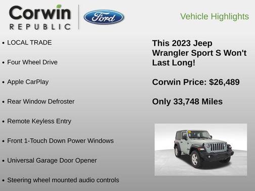 2023 Jeep Wrangler Sport S