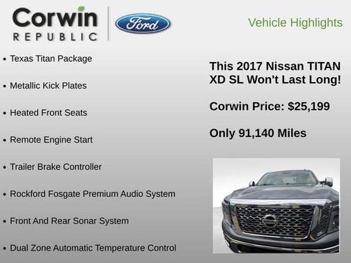 Gun Metallic 2017 Nissan Titan XD SL