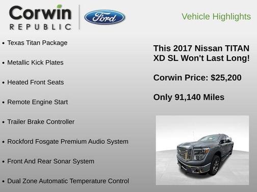 Gun Metallic 2017 Nissan Titan XD SL