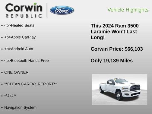 2024 RAM 3500 Laramie Crew Cab 4x4 8' Box